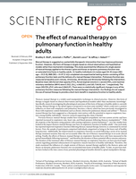 The effect of manual therapy on pulmonary function in healthy adults