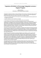 Capstone ePortfolio to encourage integration across a degree program