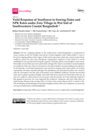 Yield response of sunflower to sowing dates and NPK rates under zero tillage in wet soil of southwestern coastal Bangladesh