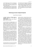 Reducing personal ecological footprint