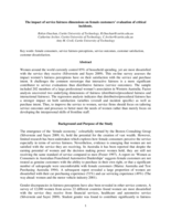 The impact of service fairness dimensions on female customers’ evaluation of critical incidents