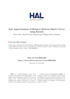 Fast approximation of distance between elastic curves using kernels