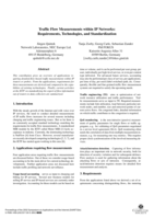 Traffic flow measurements within IP networks: requirements, technologies, and standardization
