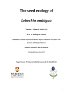The seed ecology of Lebeckia ambigua