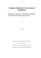 Employee retention in cross-cultural workplaces: Exploring the experience of Aboriginal employees in mainstream Australian organisations