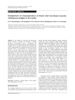 Comparison of characteristics of Asian and non-Asian tourists visiting eco-lodges in Sri Lanka