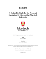 A reliability study for the proposed Substation 13 microgrid at Murdoch University