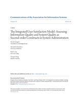 The integrated user satisfaction model: Assessing information quality and system quality as second-order constructs in system administration
