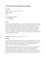 The Gross National Happiness Tourism Model