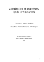 Contribution of grape berry lipids to wine aroma