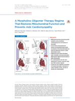 A morpholino oligomer therapy regime that restores mitochondrial function and prevents mdx cardiomyopathy