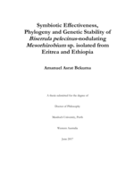 Symbiotic Effectiveness, Phylogeny and Genetic Stability of Biserrula pelecinus-nodulating Mesorhizobium sp. isolated from Eritrea and Ethiopia