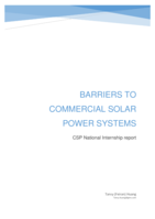 Barriers to commercial solar power systems: CSP National Internship Report