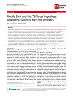 Mobile DNA and the TE-Thrust Hypothesis: Supporting Evidence from the Primates