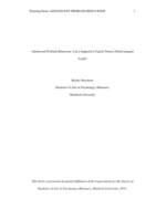 Adolescent problem behaviour: Can a supportive family protect disadvantaged youth?