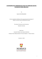 A retrospective comparative study of homicide deaths in Kosovo from 2006-2015