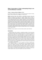 Water conservation in urban landscaping using a low-cost soil moisture controller