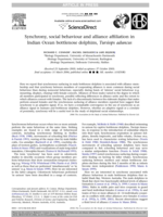 Synchrony, social behaviour and alliance affiliation in Indian Ocean bottlenose dolphins, Tursiops aduncus