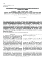 Biosonar adjustments to target range of echolocating bottlenose dolphins (Tursiops sp.) in the wild
