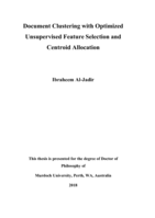 Document clustering with optimized unsupervised feature selection and centroid allocation