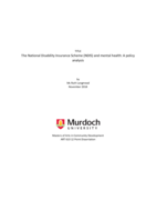 The National Disability Insurance Scheme (NDIS) and mental health: A policy analysis
