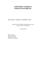 Scientific literacy for sustainability