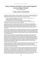 Using a Capstone E-portfolio to encourage integration across a degree program