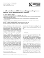 A daily salt balance model for stream salinity generation processes following partial clearing from forest to pasture