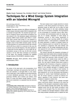 Techniques for a wind energy system integration with an islanded microgrid
