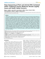 Deep sequencing of plant and animal DNA contained within traditional Chinese medicines reveals legality issues and health safety concerns