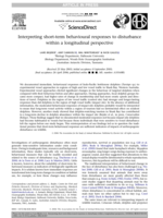 Interpreting short-term behavioural responses to disturbance within a longitudinal perspective