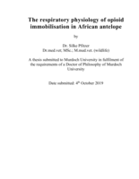 The respiratory physiology of opioid immobilisation in African antelope