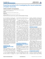 Expertise paradigms for investigating the neural substrates of stable memories