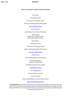Tools for professional learning in business education