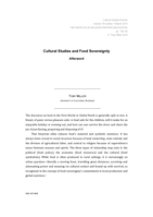 Cultural studies and food sovereignty