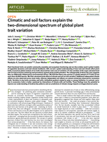 Climatic and soil factors explain the two-dimensional spectrum of global plant trait variation