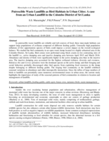Putrescible Waste Landfills as Bird Habitats in Urban Cities: A case from an Urban Landfill in the Colombo District of Sri Lanka