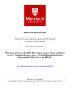 The political economy of non-traditional security: Explaining the governance of Avian Influenza in Indonesia