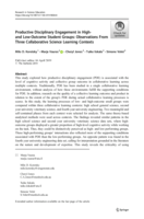 Productive disciplinary engagement in high- and low-outcome student groups: Observations from three collaborative science learning contexts
