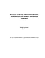 Mycorrhizal specificity in endemic Western Australian terrestrial orchids (tribe Diurideae): implications for conservation
