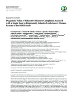 Diagnostic value of subjective memory complaints assessed with a single item in dominantly inherited Alzheimer’s disease: Results of the DIAN Study