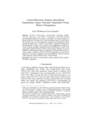 Critical discourse analysis, description, explanation, causes: Foucault's inspiration versus Weber's perspiration