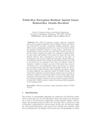 Public-Key encryption resilient against linear Related-Key attacks revisited