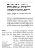 A novel route for the synthesis of Mesoporous and low-thermal stability materials by coupled dissolution-reprecipitation reactions: Mimicking hydrothermal mineral formation