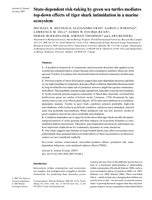 State-dependent risk-taking by green sea turtles mediates top-down effects of tiger shark intimidation in a marine ecosystem
