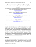 'Because we can spend quality time together': Year 10 students' experiences and perceptions of 'family meals'