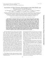 Association of CD14 promoter polymorphism with Otitis media and pneumococcal vaccine responses