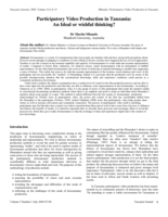Participatory video production in Tanzania: An ideal or wishful thinking
