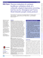 Process evaluation of a primary healthcare validation study of a culturally adapted depression screening tool for use by Aboriginal and Torres Strait Islander people: Study protocol