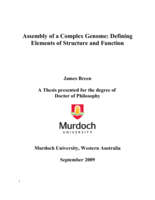 Assembly of a Complex Genome: Defining Elements of Structure and Function